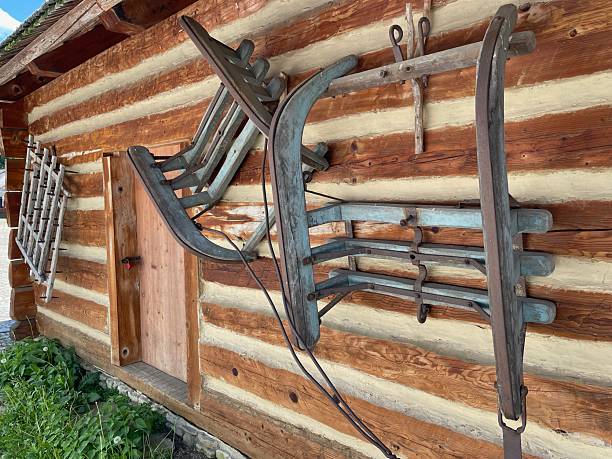 istock A wooden cabin with a door and a window 2217426107