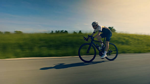 istock Riding on the road, a cyclist in motion 2217427627
