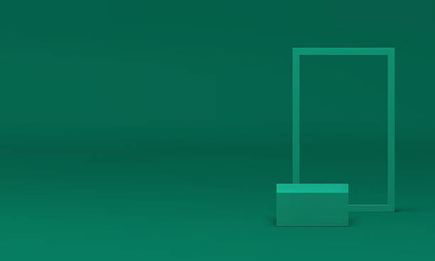 istock 3d green cube podium mockup for cosmetic product show presentation realistic vector 2217429143