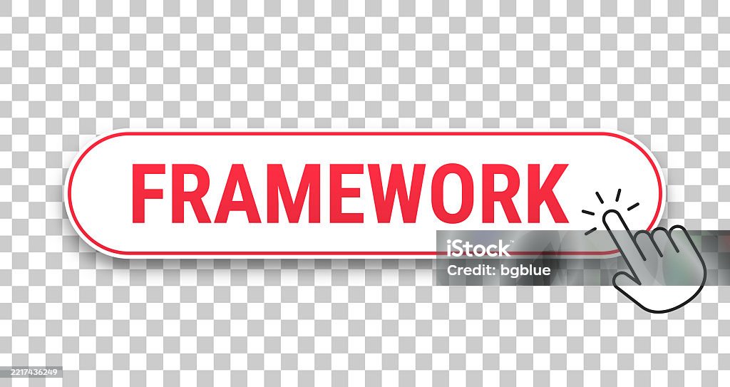 Framework 3d Click Web Button With Hand Cursor On Blank Background ...