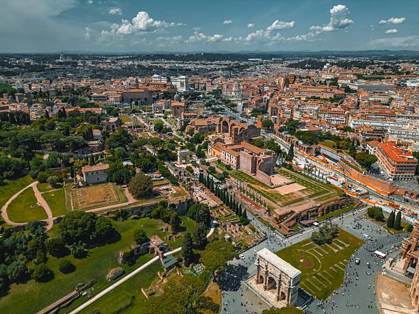Aerial View Italy, Rome.