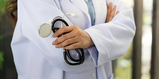 istock Doctor with Stethoscope and Confident Posture in a modern clinic. 2217447476