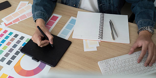 istock Design Process: Creative Professional Working with Color Palettes 2217448249