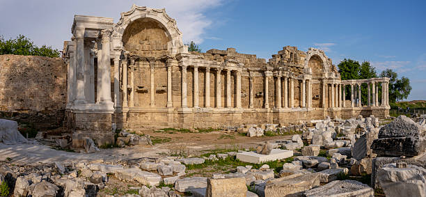 Monumental Fountain (Nymphaeum) in ancient Side, Antalya
