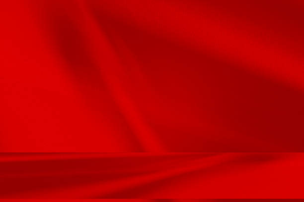 istock Studio style background wall decoration presentation uses white and red tones. with shadows cast from a nearby window, concept creating a decorative 2217453668
