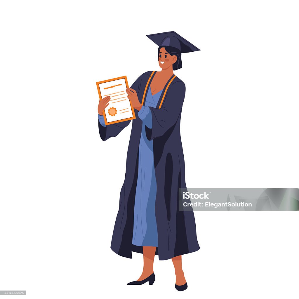 I'm Done Grad Vector Student Graduate With Diploma Vector Scholar Stock Illustration ...