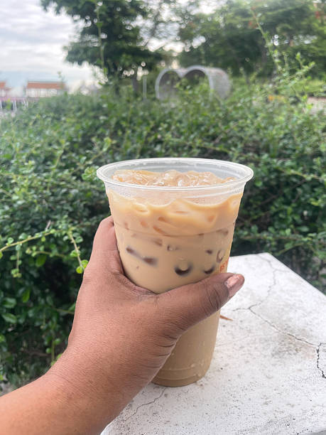 istock Selfie of iced coffee on hand 2217467333