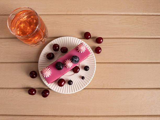 istock Pink Pastry with Berries and Cherries 2217480956