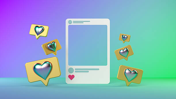istock Social Media Love: Gold Heart Reactions 2217481843