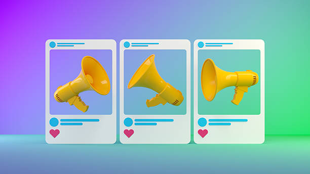 istock Social Media Campaign: Megaphone Post Series 2217483063