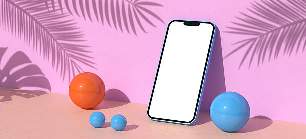 istock Summer Smartphone Mockup: Tropical Palm Shadows 2217485469