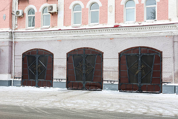 istock Large service gates for vehicles in a fire station 2217487330