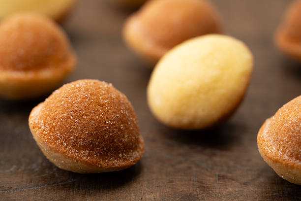 istock Close-up of mini castella cakes (suzu castella) 2217491386