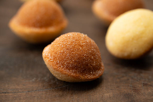 istock Close-up of mini castella cakes (suzu castella) 2217491434