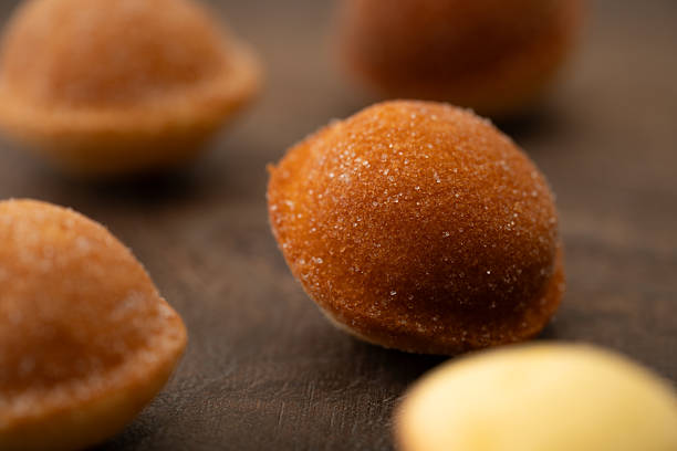 istock Close-up of mini castella cakes (suzu castella) 2217491528