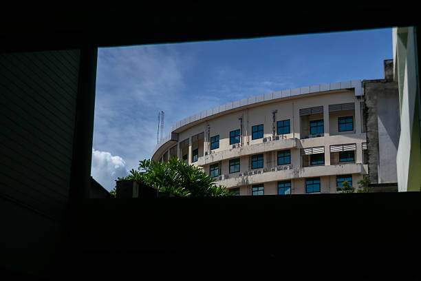 istock View Through Window of Urban Building 2217498455