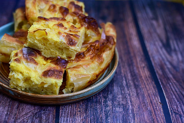 istock Home made  feta  cheese  pastry pie  .Banitsa 2217498784