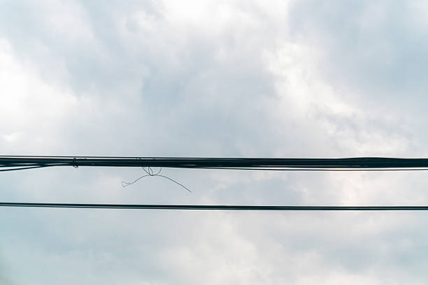istock Overhead Wires Against Cloudy Sky Aesthetics 2217498820