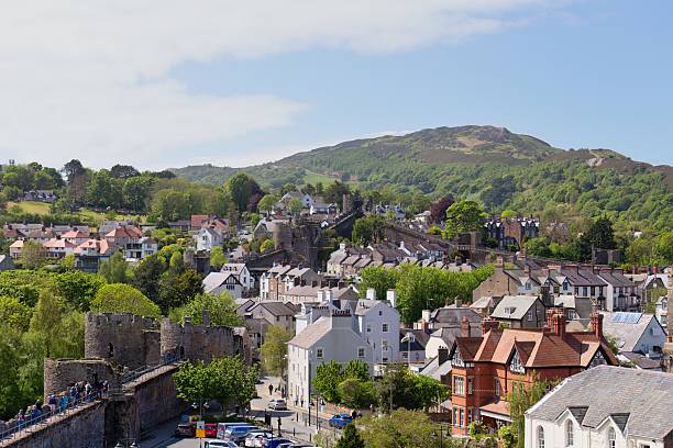 istock A scenic view shows a quaint town nestled amongst lush greenery 2217505717