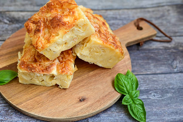 istock Home made  feta  cheese  pastry pie  .Banitsa 2217505905