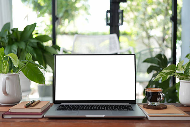 istock Laptop and glass cup of coffee during a coffee break 2217506548