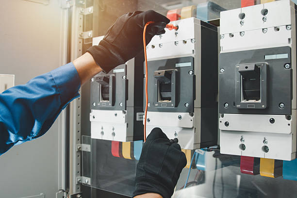 istock Electrical equipment maintenance service engineer Engineers carry AC voltmeters to check voltage at breaker terminals and inspect switchgear. 2217510296