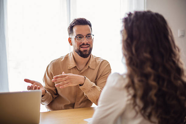istock Business partners discussing a new project in their office 2217511405