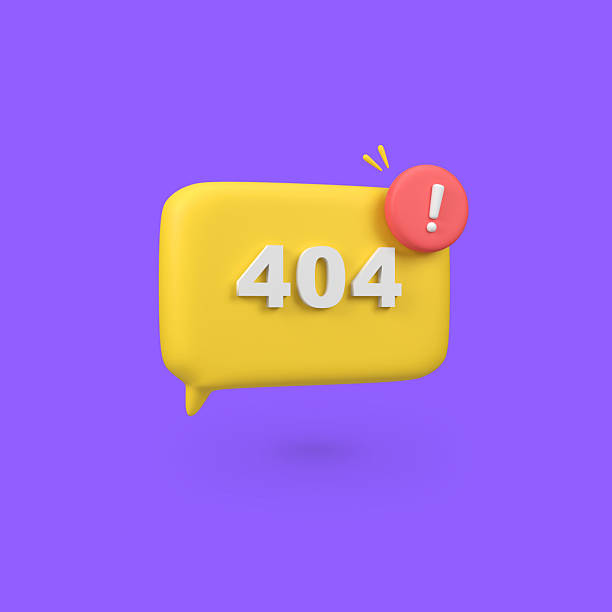 istock Pop up and alert error 404 isolated 3d render icon illustration 2217511606