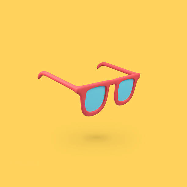 istock Red sunglasses isolated 3d render icon illustration 2217511641