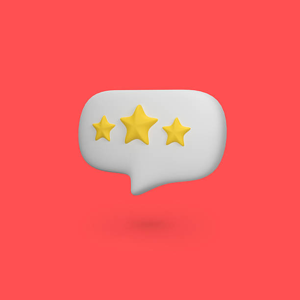 istock Star rating notification isolated 3d render icon illustration 2217511763