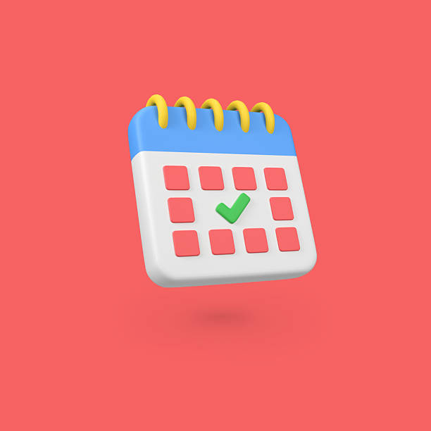 istock Calendar with marked date isolated 3d render icon illustration 2217511864