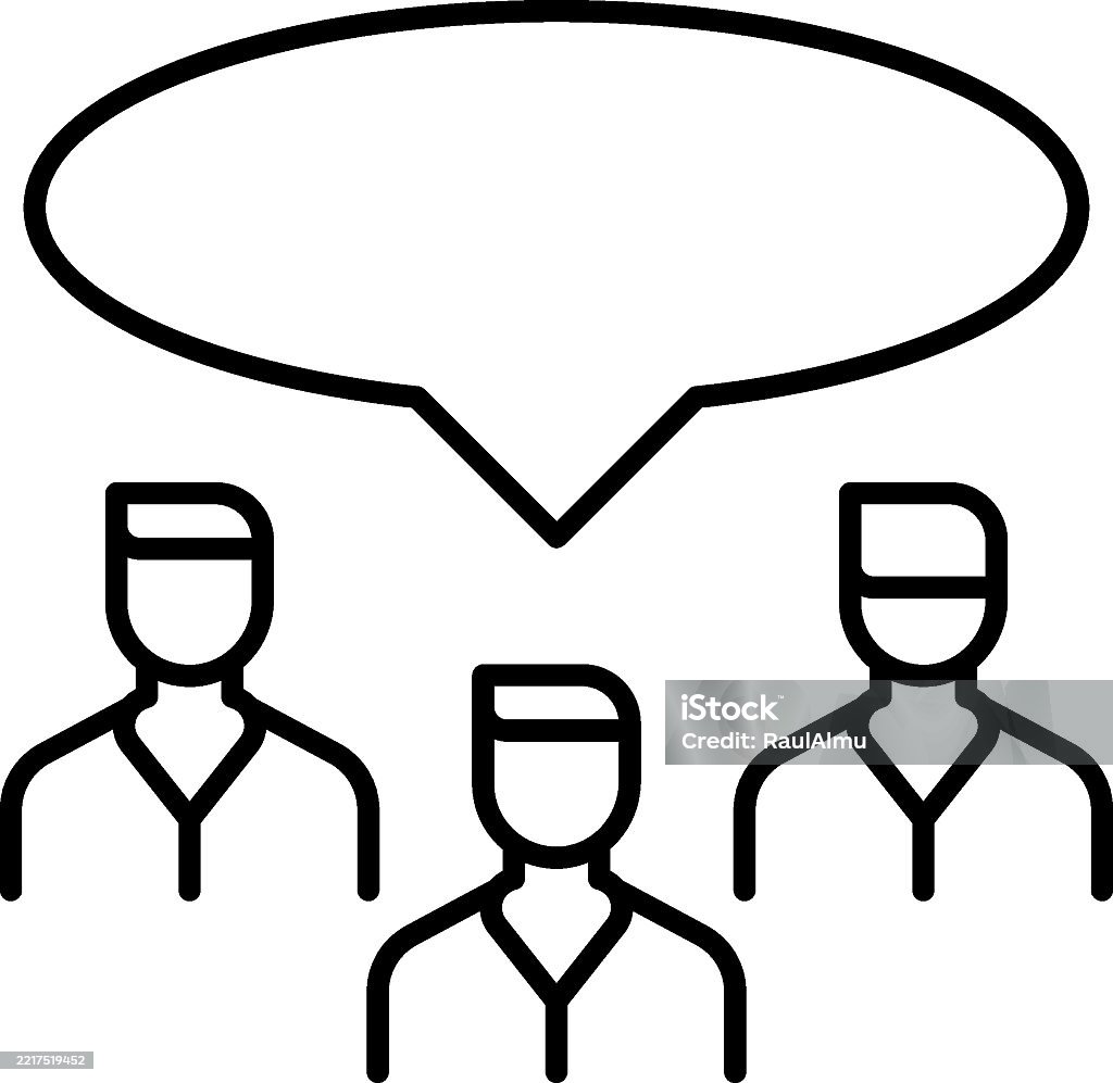 Chat Drawn Chat Image Drawn With Thin Line Stock Illustration - Download Image Now ...