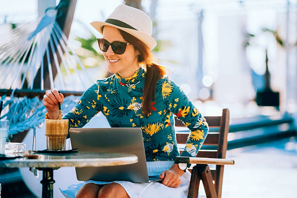 istock Tourist on summer vacation combining work and leisure 2217525529