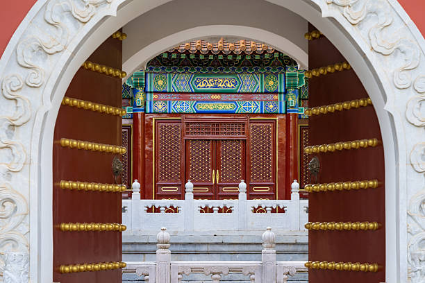 istock Traditional Chinese architectural decoration and doors 2217533105