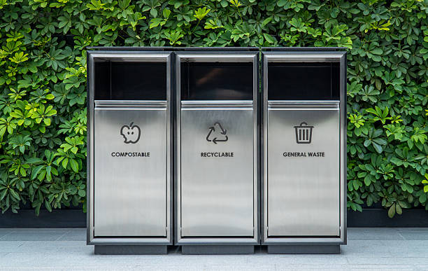 istock The trash is made of stainless steel, separating waste, different for eliminating. 2217535661