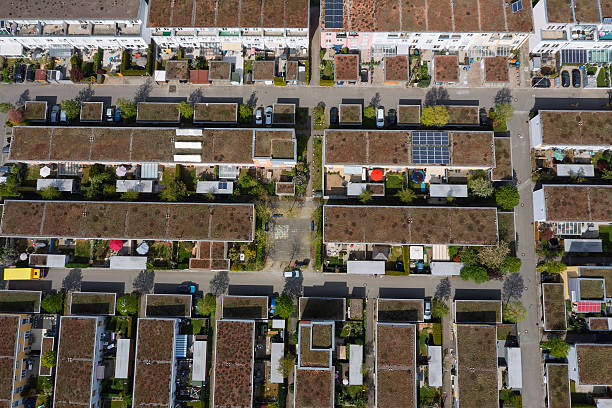 istock Apartment buildings, aerial view 2217537264