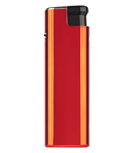 istock Classic lighter in red color, white insulated background. 2217539290