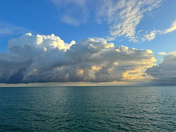 istock Dramatic sky clouds over the ocean in the morning. 2217541003