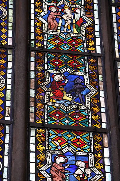 istock Colourful church window 2217541575