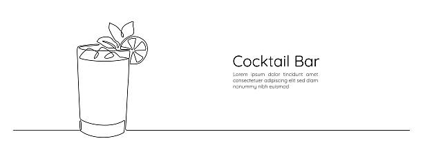 Line Drawing Raspberry Mojito 130+ Gin Tonic White Background Stock Illustrations, Royalty-Free ...