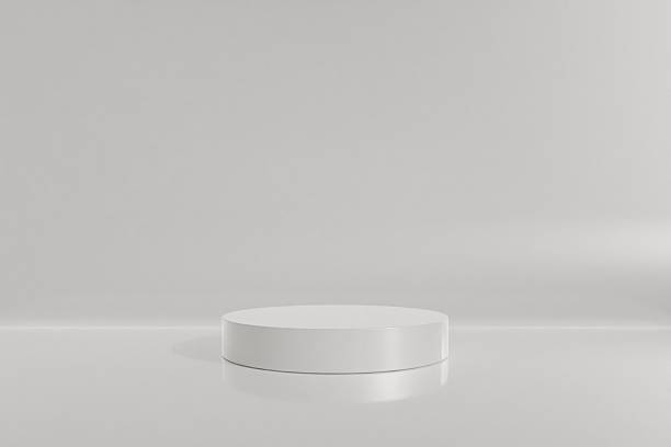 istock Abstact 3d render podium platform to show product forlove  white onbackground illustration luxury 2217559114