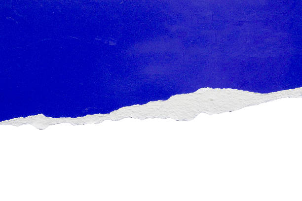 istock Blue ripped paper torn edges strips isolated on white background 2217561997