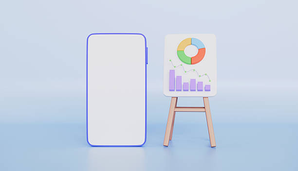 istock Mobile phone and Office presentation board 3d illustration 2217566875