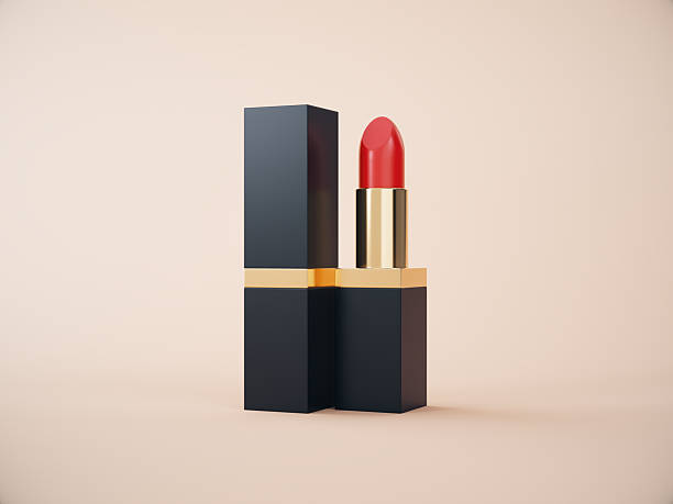 istock Red Lipstick Close Up on Yellow Background 2217574314