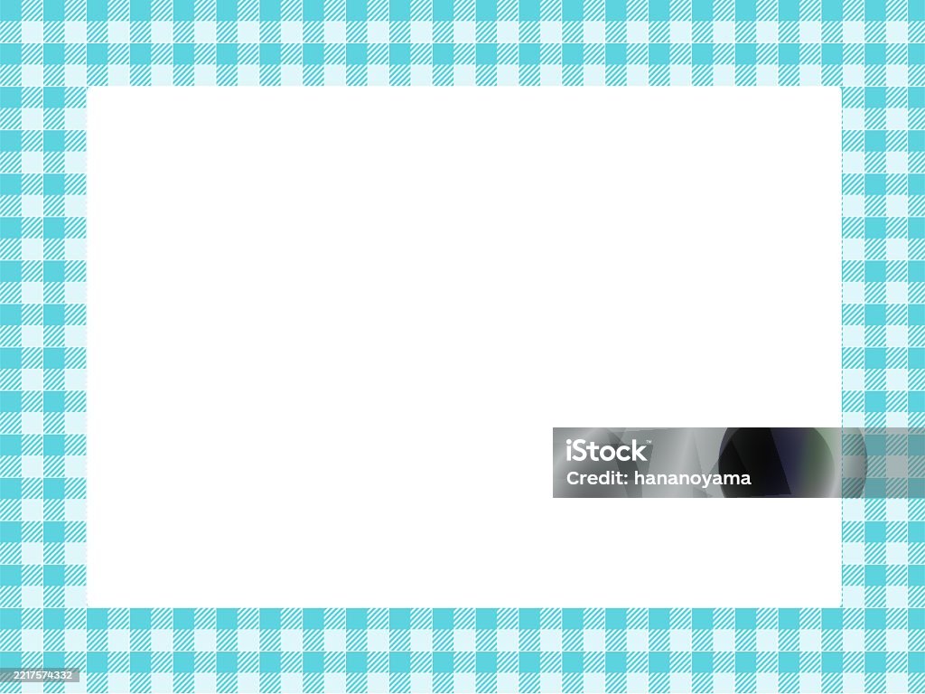 Check Frame Blue Blue Gingham Check Pattern Frame With Central White Space Seamless ...