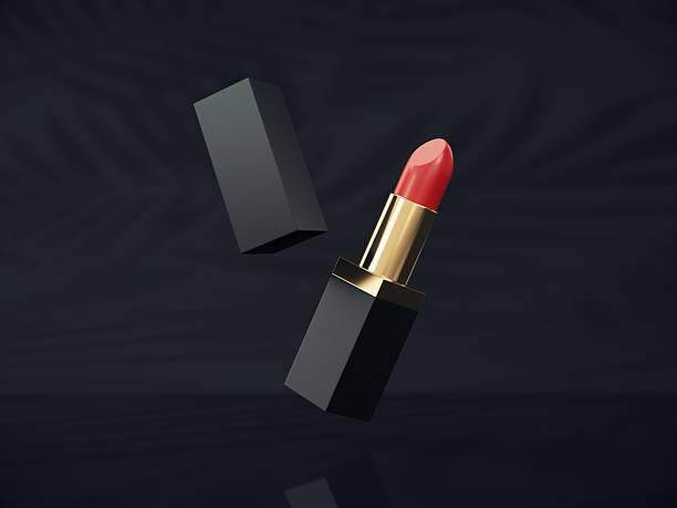 istock Red Lipstick Close Up on Black Background 2217574349