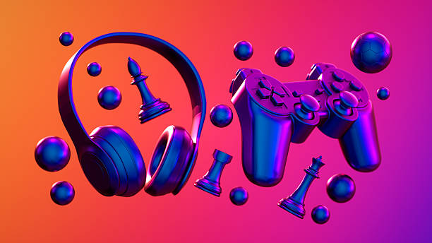 Retro Joystick On White Background
