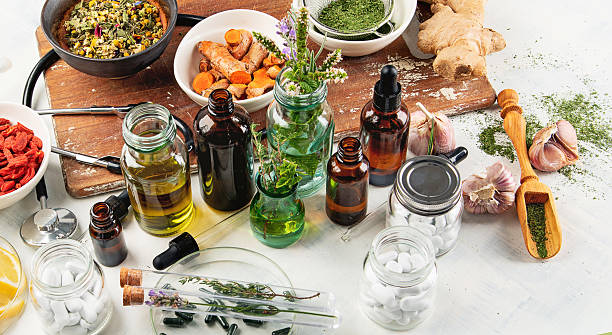 Homeopathy. Alternative medicine concept.