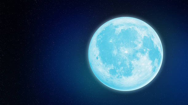 istock Luminous Blue Moon: Starry Night Sky Art 2217583212