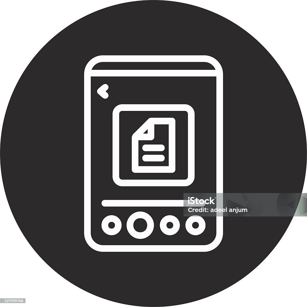 Inverted Document Document Inverted Circle Black Stock Illustration - Download Image Now ...